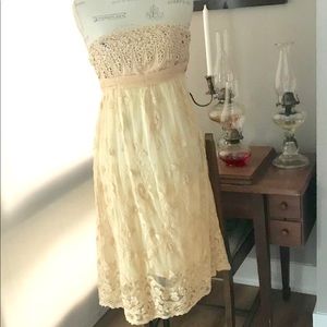 Anthropologie Zehavale Oblique Lace Dress Sz 2